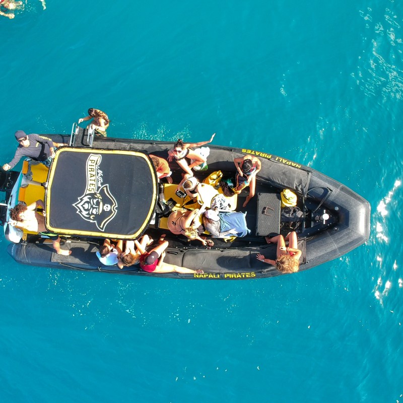 Top view of the raft